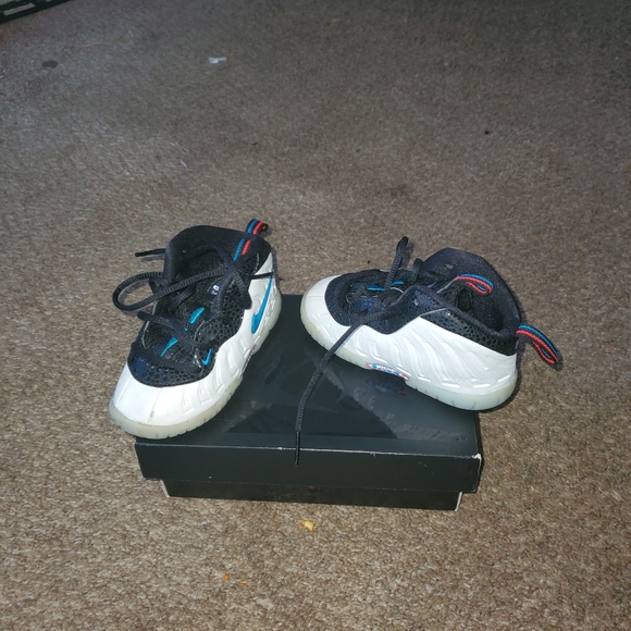 Nike Little Posite Pro TD  white/ Blue Hero-Red - Picture 3 of 4